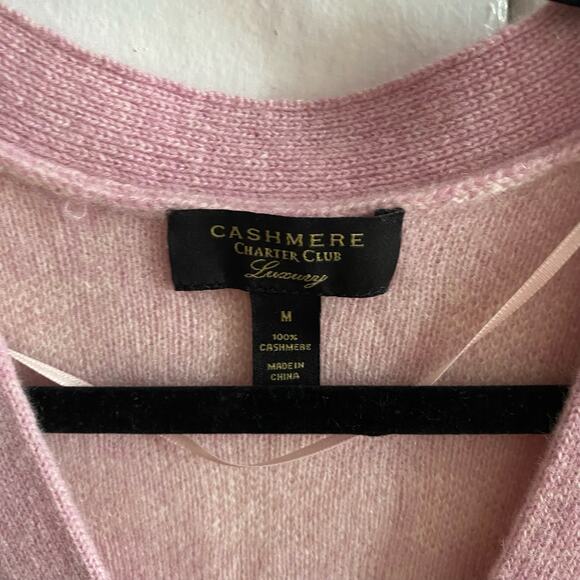 Charter Club Pink Cream Cashmere Vest Gingham Sz Medium - Picture 4 of 7